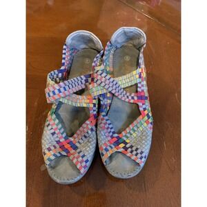 Bernie Mev Calypso a colorful basket-weave design Sz 9 (EU 40) Boho